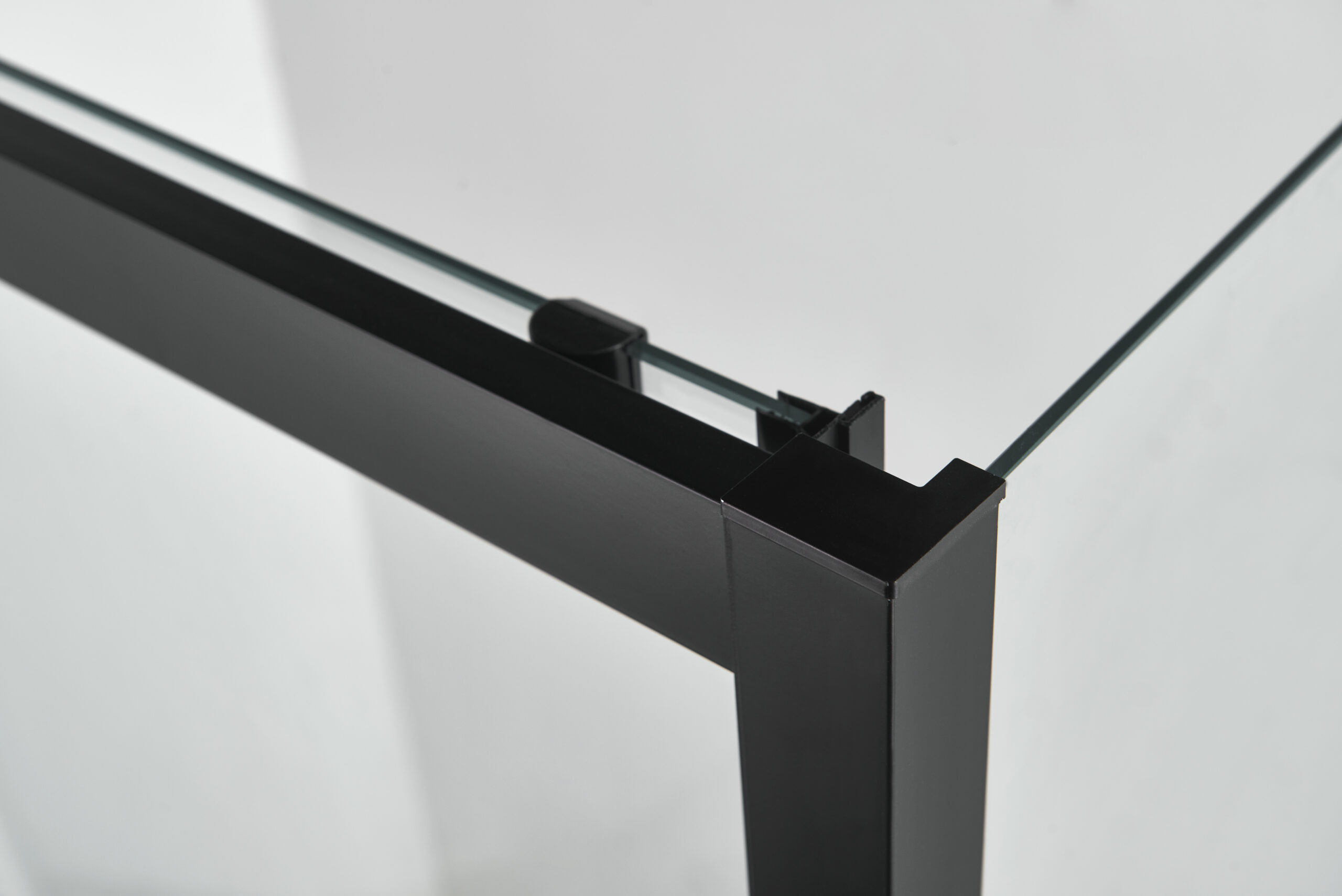 PORTA DOCCIA PER NICCHIA 120×195H APERTURA FRONTALE BLACK VETRO TEMPERATO 6mm - immagine 2