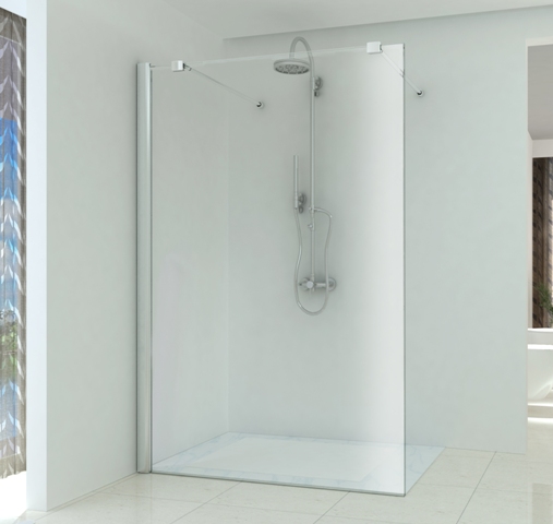 WALK-IN PARETE CRISTALLO 8 mm 80x200h - immagine 2