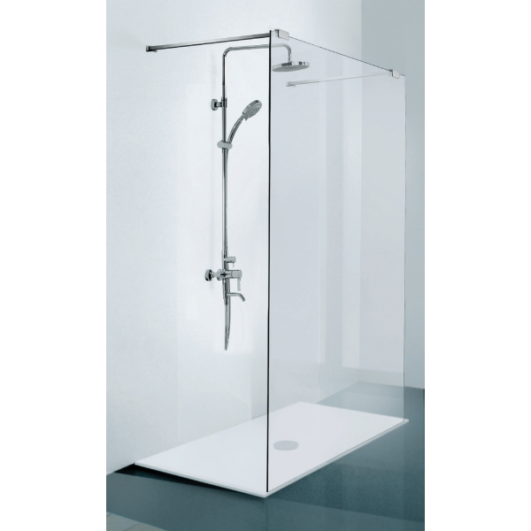 WALK-IN PARETE CRISTALLO 8 mm 80x200h