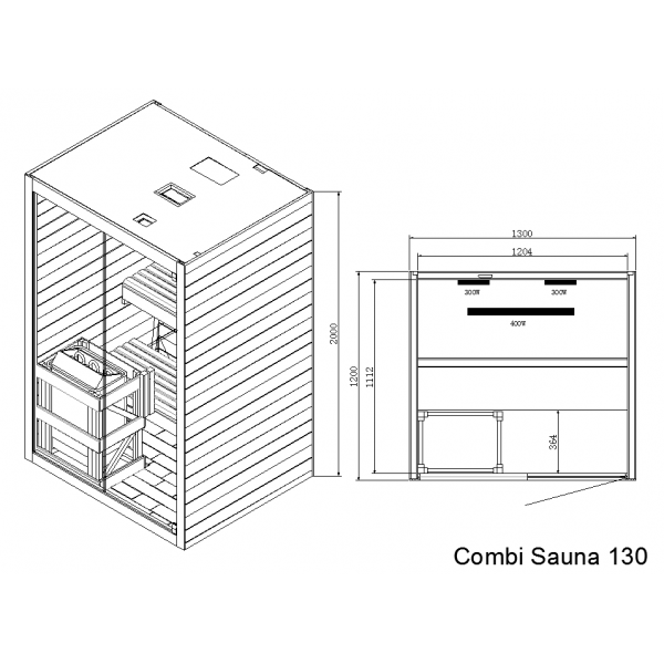 SAUNA TWINCOMBI INFRAROSSI - immagine 3