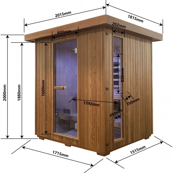 SAUNA PER ESTERNO LAHTI COMBINATA FIRLANDESE INFRAROSSI - immagine 8