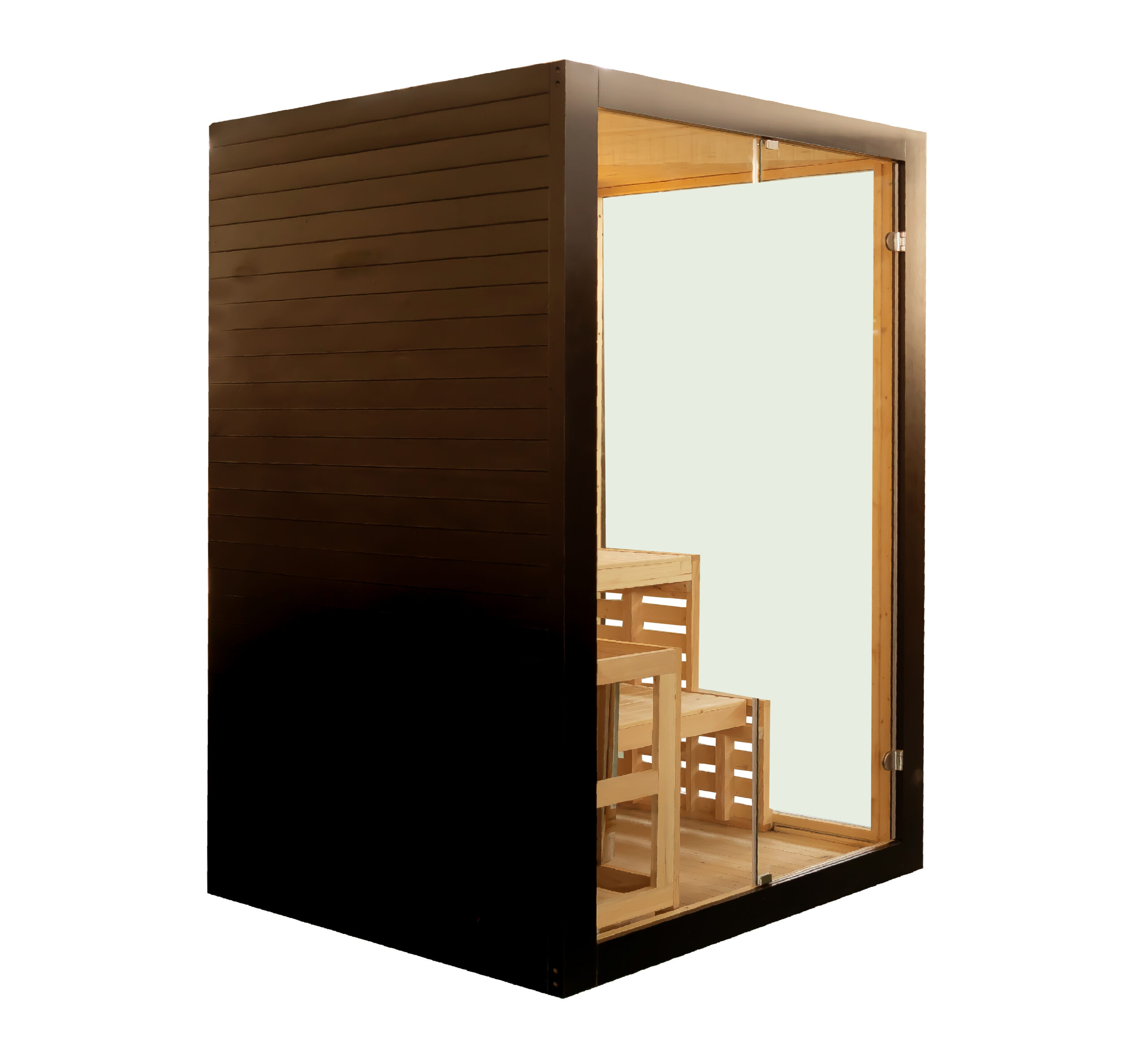 SAUNA FINLANDESE PANORAMA BLACK - immagine 2