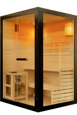 SAUNA FINLANDESE PANORAMA BLACK