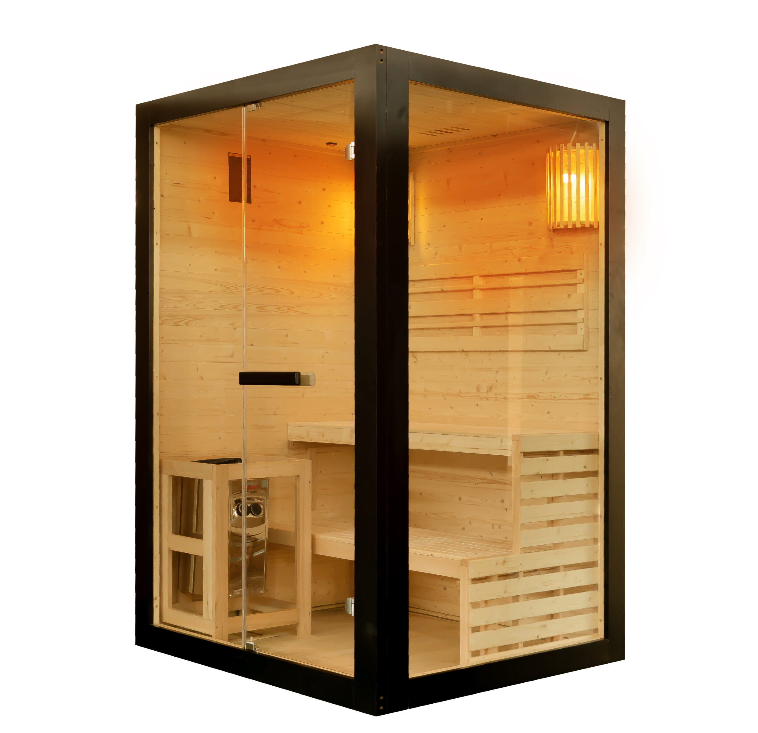 SAUNA FINLANDESE PANORAMA BLACK