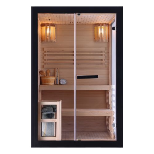 SAUNA FINLANDESE PANORAMA BLACK - immagine 5