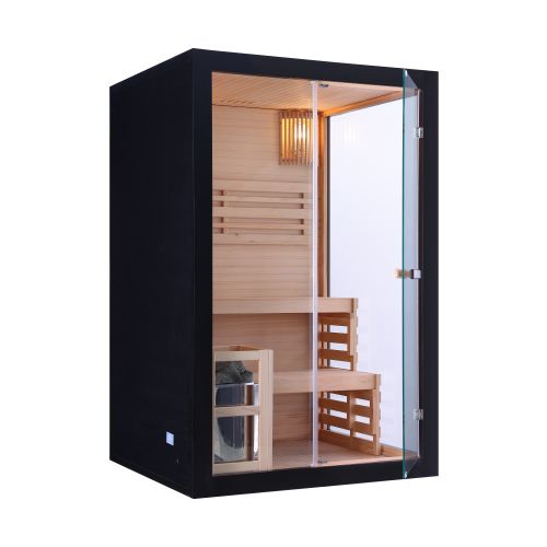 SAUNA FINLANDESE PANORAMA BLACK - immagine 7