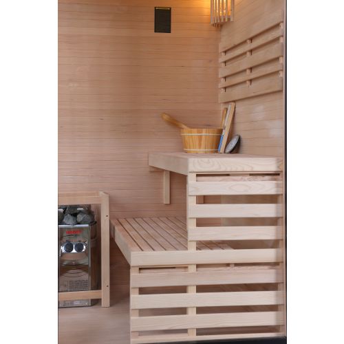 SAUNA FINLANDESE PANORAMA BLACK - immagine 10