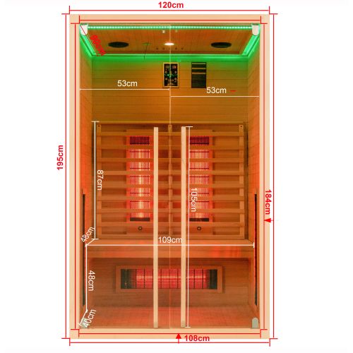 SAUNA INFRAROSSI RUBY 2 PLUS - immagine 2
