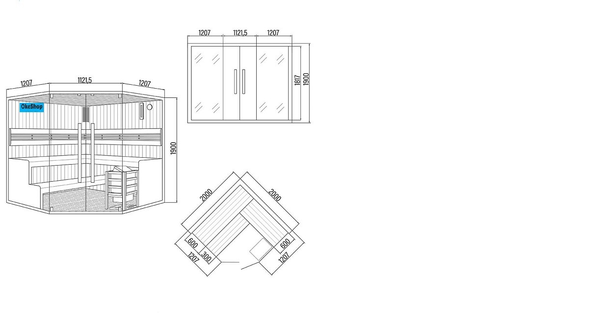 SAUNA FINLANDESE OMBRA MAX XL PER 6 PERSONE - immagine 6