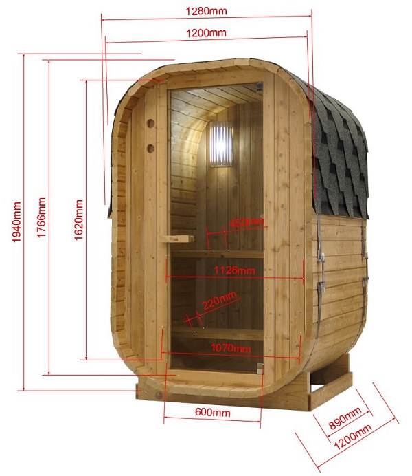 SAUNA FINLANDESE DA ESTERNO CUBE S HANKO - immagine 5