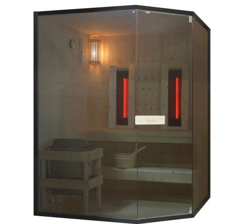 SAUNA GLACIER XL ANGOLARE FINLANDESE E INFRAROSSI - immagine 2