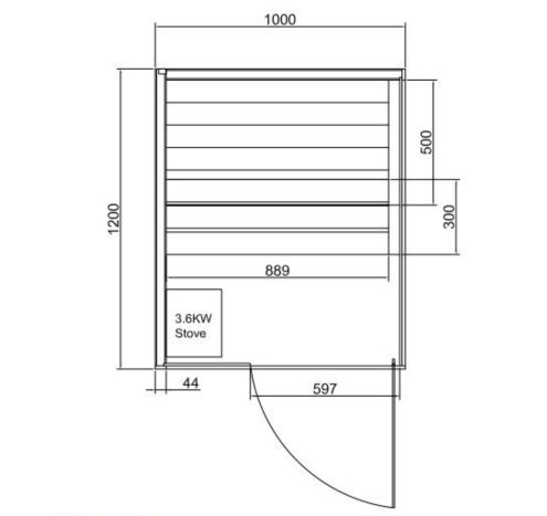 SAUNA FINLANDESE FALUN S 1 Persona 100x120cm - immagine 8