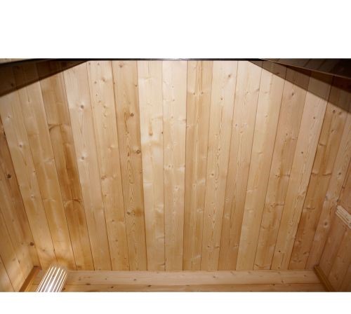 Sauna Finlandese da Esterno NORA L 4-5 Persone - Abete Termico - Telaio Alluminio Nero - Stufa 8kW - immagine 8